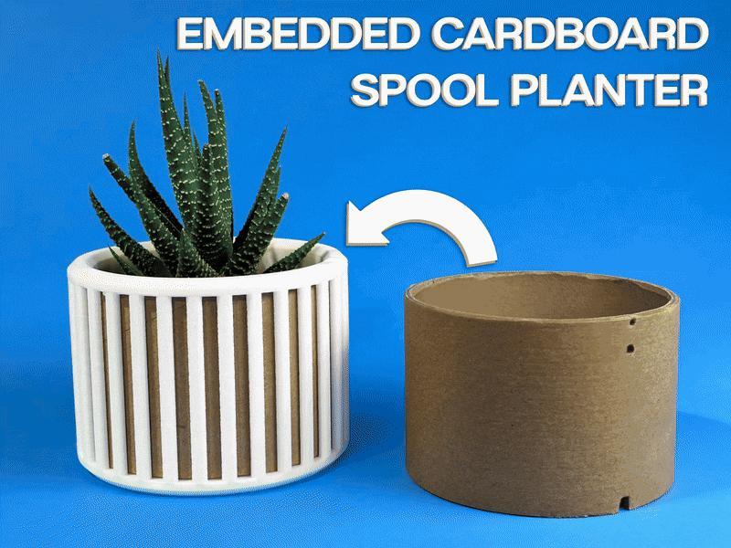 Embedded Spool • Succulent Planter • No AMS Needed