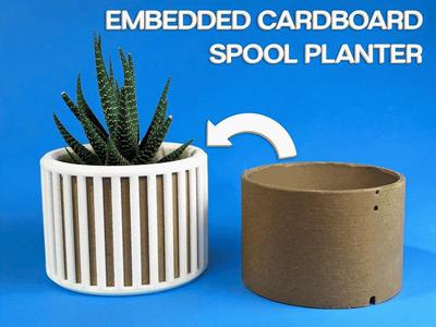 Embedded Spool • Succulent Planter • No AMS Needed