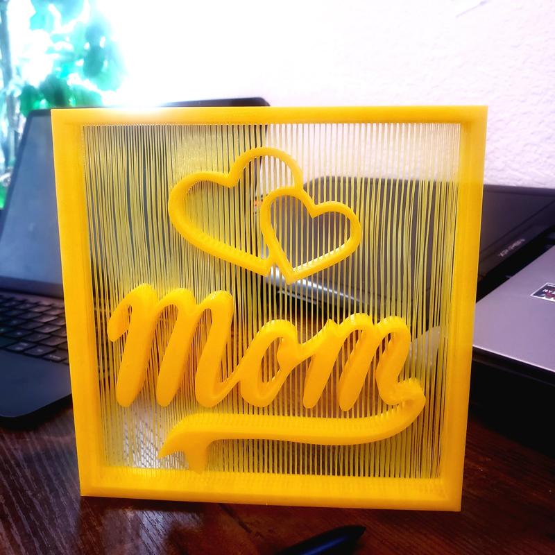 Happy Mothers Day Decor String Art Optical Illusion Desktop Decorations 
