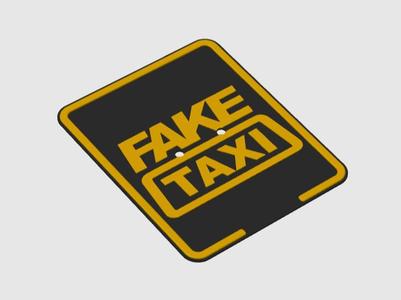 Fake Taxi - License Plate for Mopeds, Mofas and Scooters