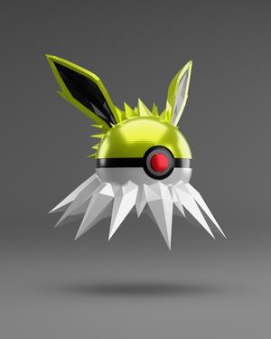 JolteBall Jolteon Themed Pokeball - Fan Art