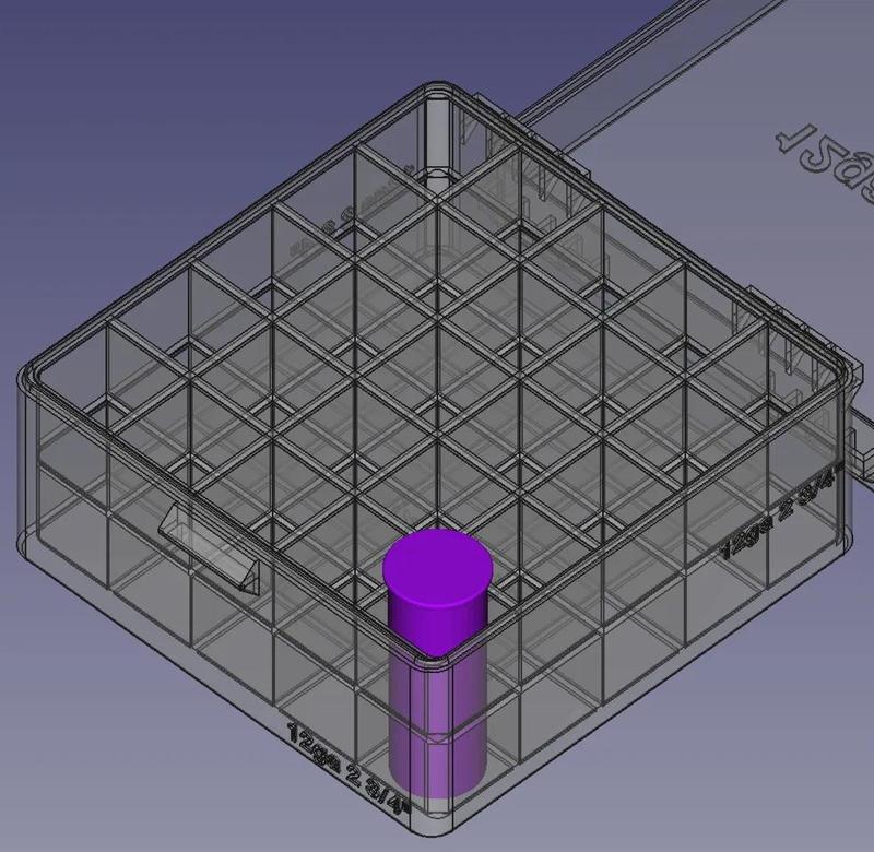 12 Gauge 2 1/4", Low Profile, Snap Latch Modular Ammo Box   