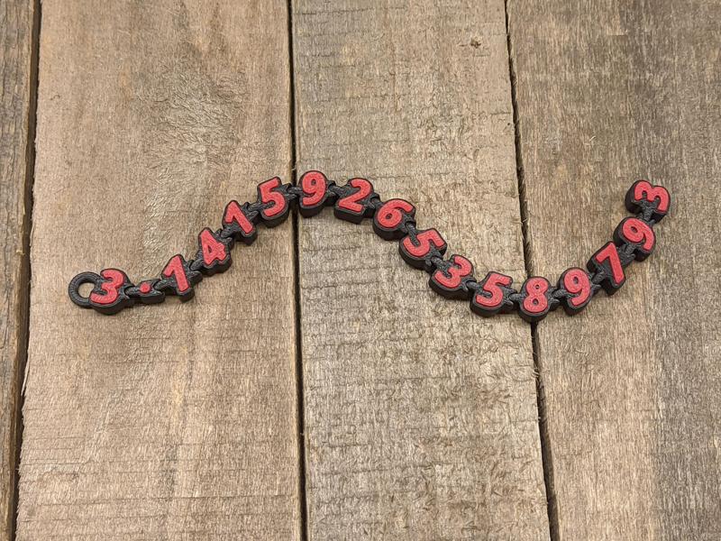 Articulated Pi π Keychain (19 cm)
