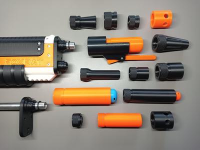 Threaded FOXBAT Muzzle System (screw barrel attachements directly onto the blaster)