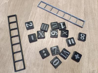 Roman and normal number squares