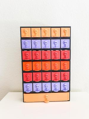 Halloween Advent Calendar – Treat Countdown Box or Drawers for Spooky Retro Home Decor