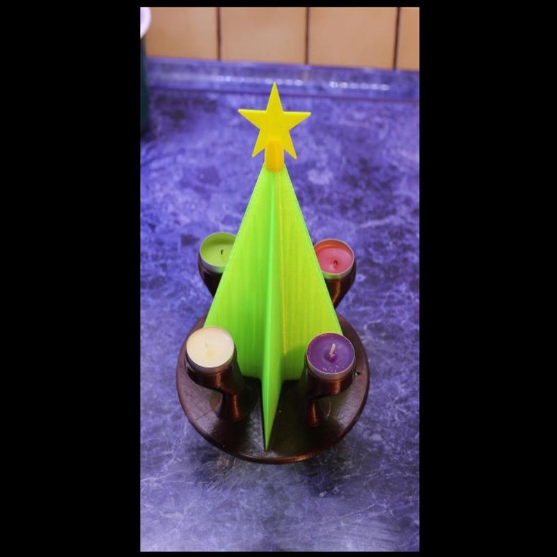Advent tea candle holder