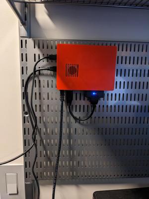 Pegboard mount for Raspberry Pi-5 SSD case