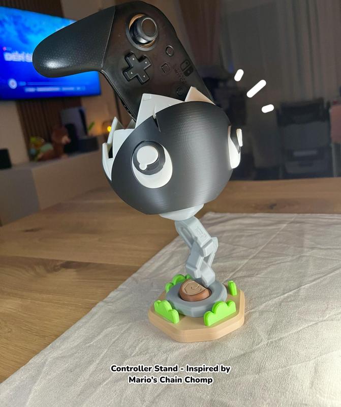 Chain Chomp Controller Stand for your Switch Controller - Inspired by "Mario Bros" - Fan Art