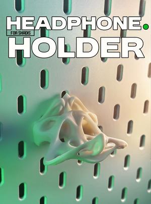 Headphone Holder (for IKEA Skadis Pegboard)