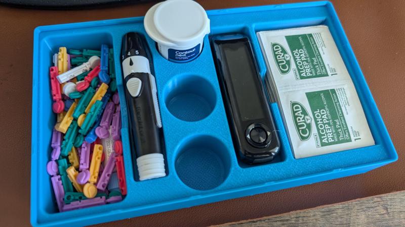 Gridfinity Blood Glucose Test Kit Storage Contour Next