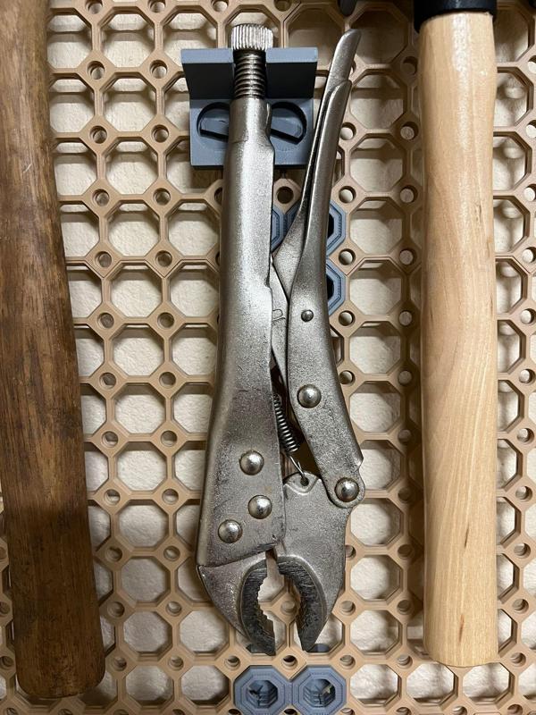 Locking pliers multiboard holder
