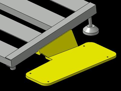 Cry Baby wah pedal support for guitar pedalboard