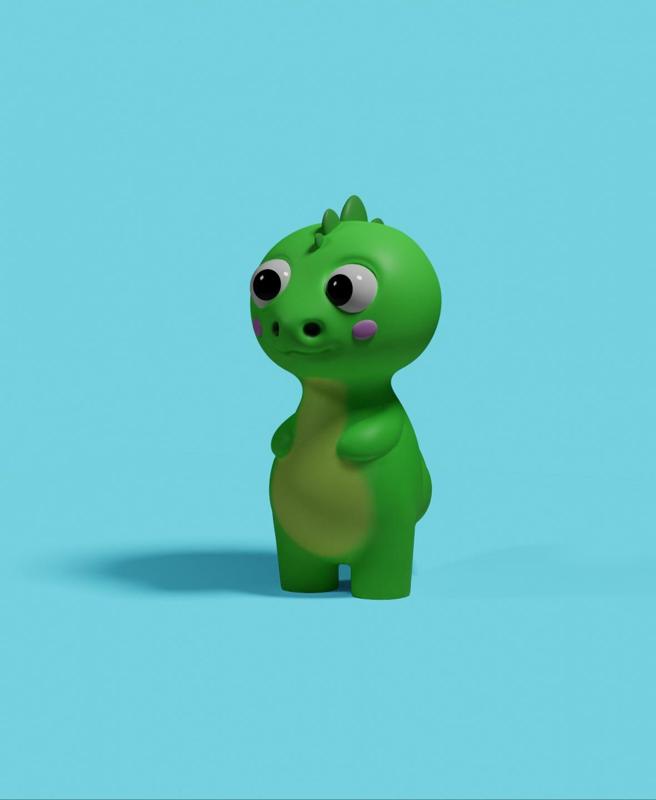 3D printable Cute Dinosaur