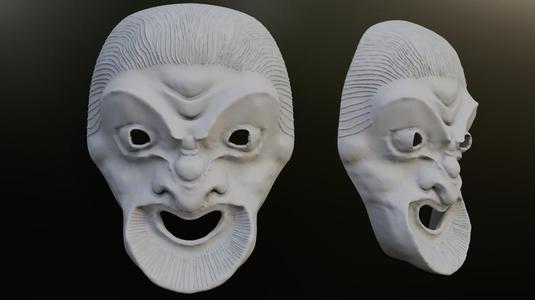Ancient Greek Theater-Inspired Mask