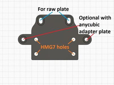 HMG7 Anycubic Mega X gantry adapter   