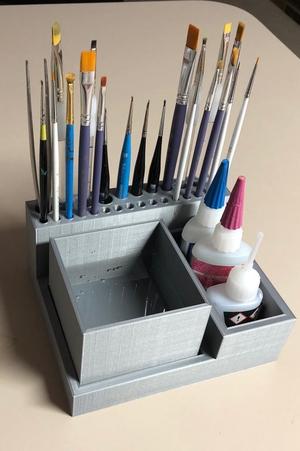Paint Brush Caddy W/ Removable Wash Station 