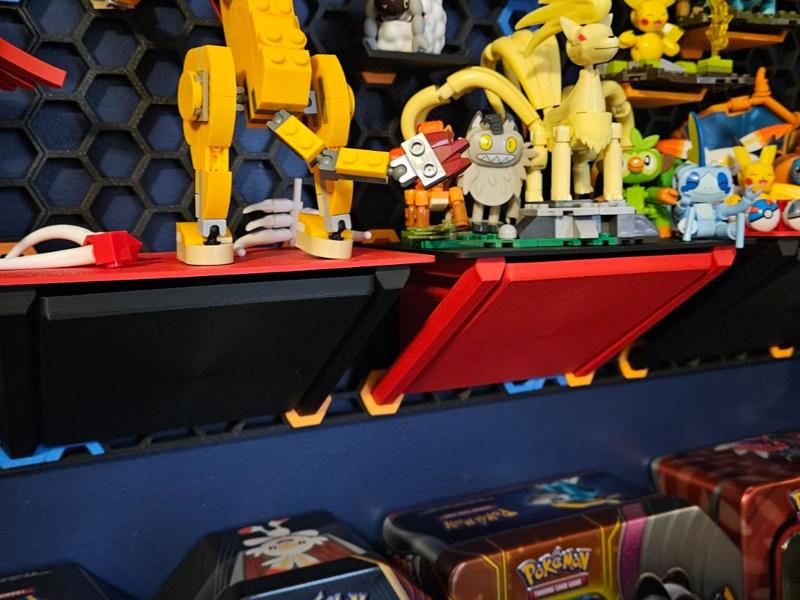 Simple Honeycomb Wall Shelf and Bin