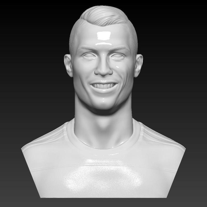 Cristiano Ronaldo -Real Madrid- player bust 3D High resolution