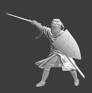 Medieval Hospitaller Knight - Fighting