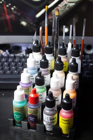 Vallejo, Army Painter, Reaper Paint and Brush Holder