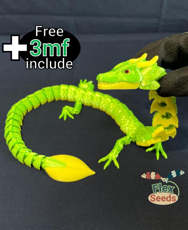 Flexi Leaf Dragon(Print-in-place)
