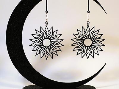 Earrings sun mandala
