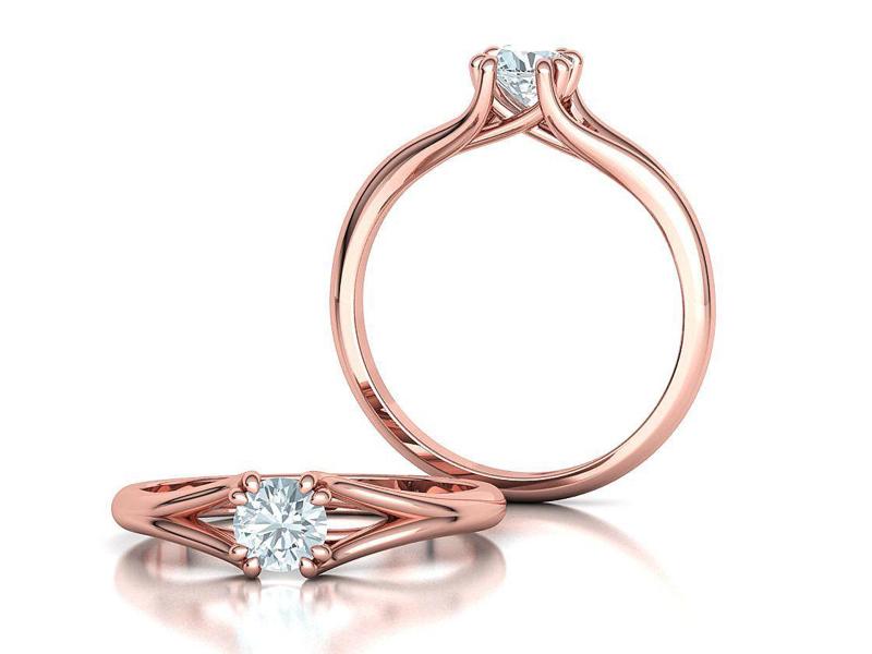 Trellis Engagement Ring Solitaire Ring with 5mm stone setting