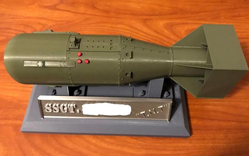 "Little Boy" Atomic Bomb Nuke Display Base   