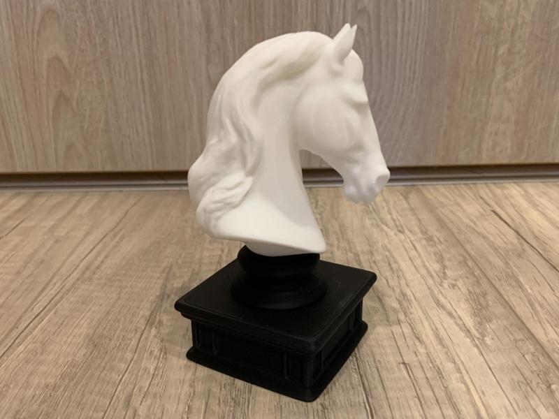 Elegant Horse Head on a Pedestal