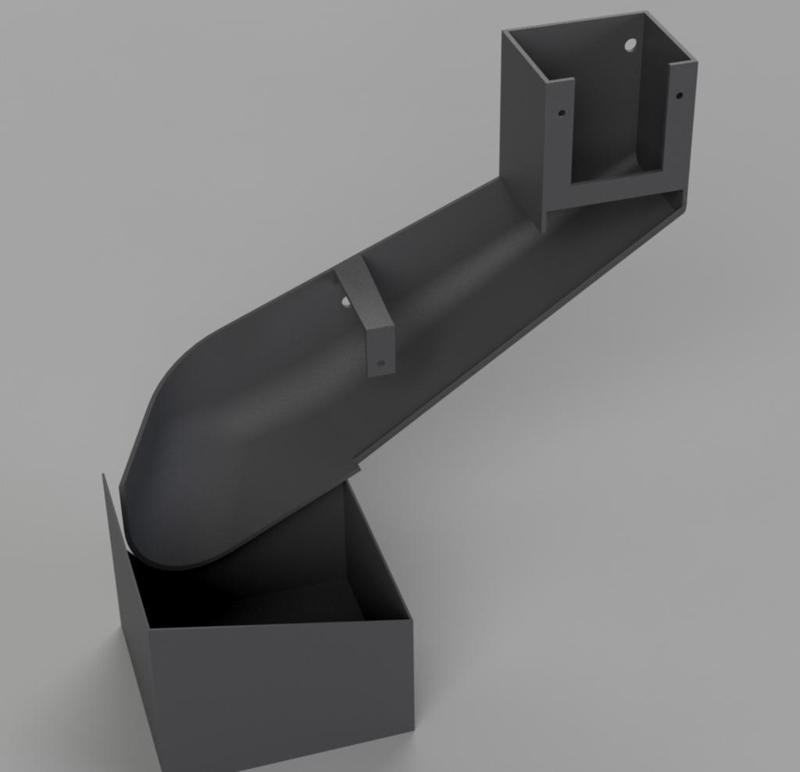 Anycubic Kobra S1 Left-Side Steep Poop Chute with Bin