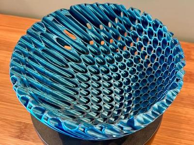 Diagonally Perforated Bowl with Two-Tone Filament