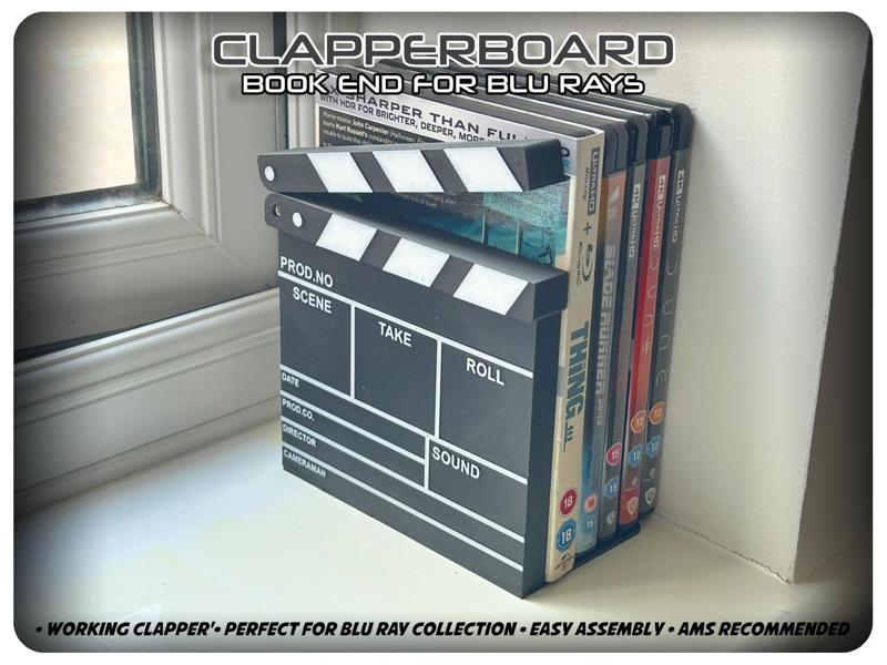 Clapperboard - Bookend for Blu Rays
