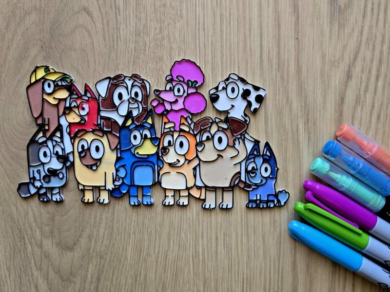 Bluey And Friends DIY Coloring Set Craft Creative