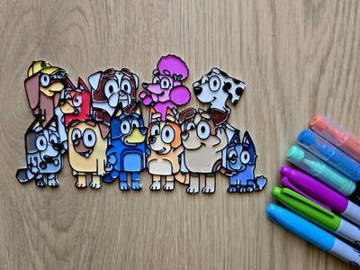 Bluey And Friends DIY Coloring Set Craft Creative