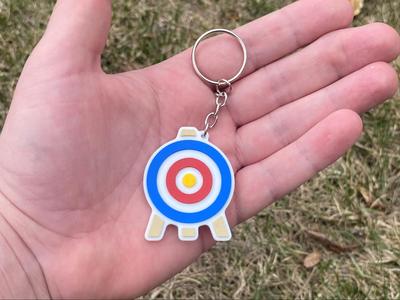 Archery Target Keychain
