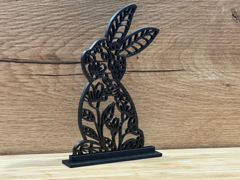 Easter Bunny with Floral Pattern