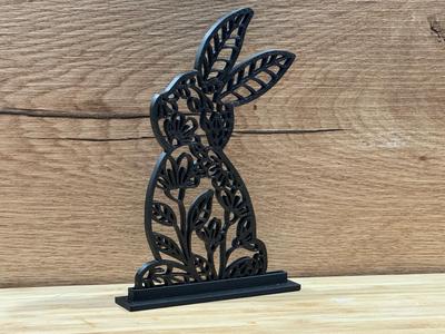 Easter Bunny with Floral Pattern