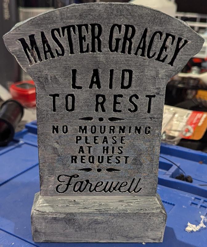 Haunted Mansion Master Gracey tombstone