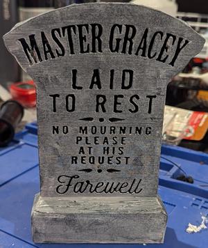 Haunted Mansion Master Gracey tombstone
