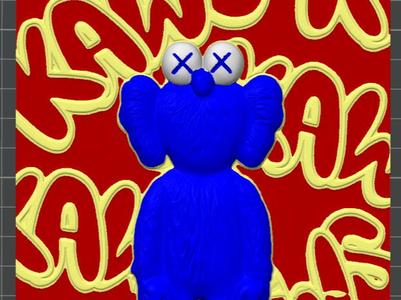 KAWS BLUE  RELIEF 