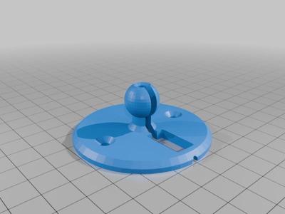 Ball and Socket flange with cable-slit and with hole for USB-plug