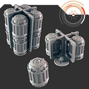 Sci-fi Shipping Cannister and Rack [Support-Free]