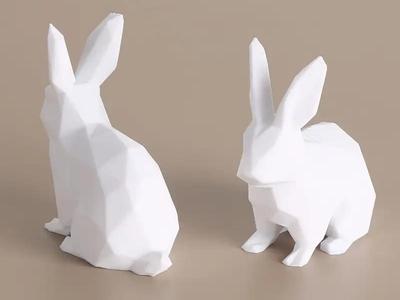 Low Poly Bunny / Easter Decor