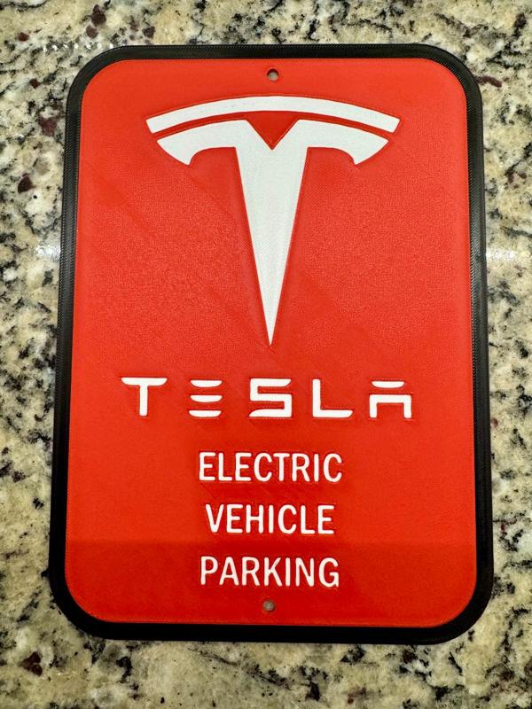 Tesla Parking Sign