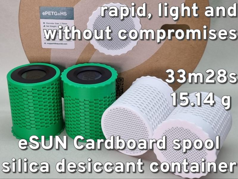 Fast eSUN cardboard spool silica desiccant holder