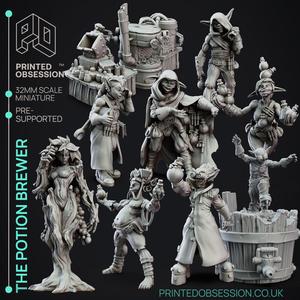 Goblin Brewers - 12 model pack - Joke coffee version included - PRESUPPORTED - 32mm scale