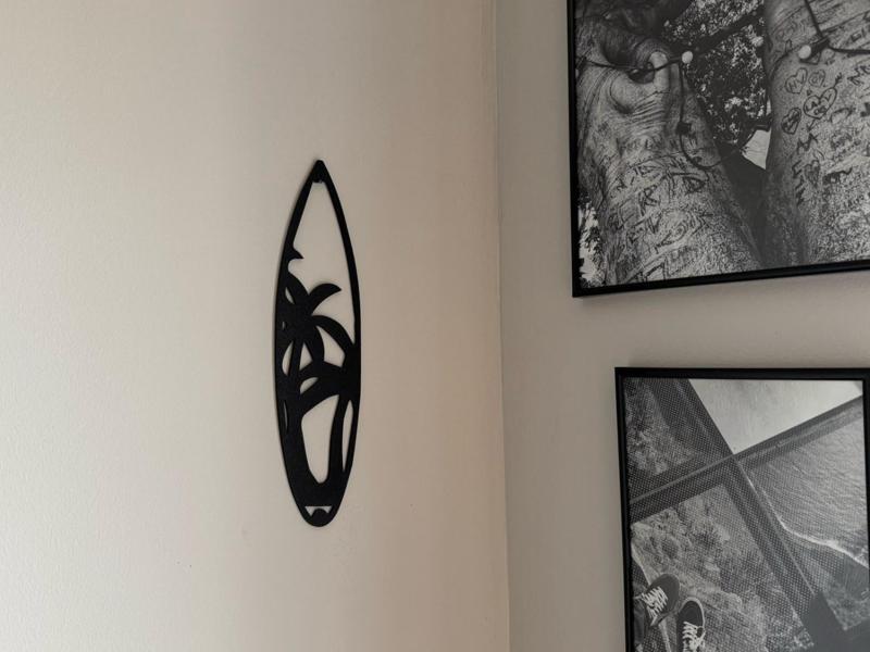 Surfboard Palm Tree Wall Decor Hawaii