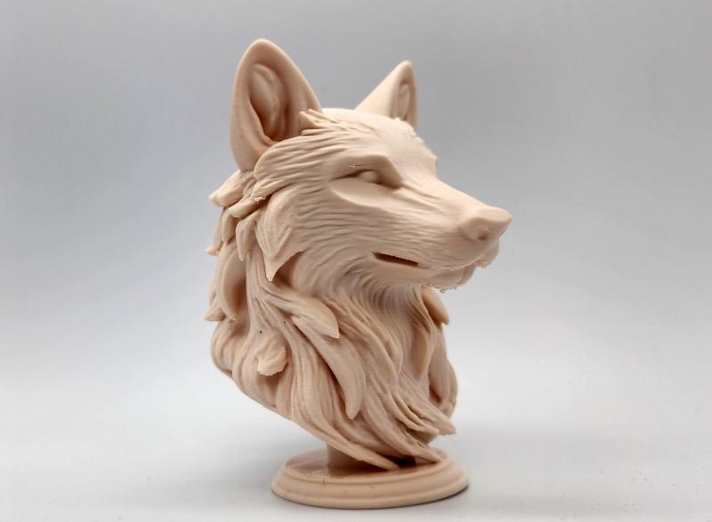 Wolf Bust on Pedestal