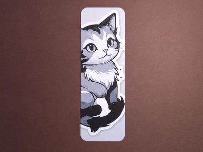 Sticker Kitten 4 Bookmark